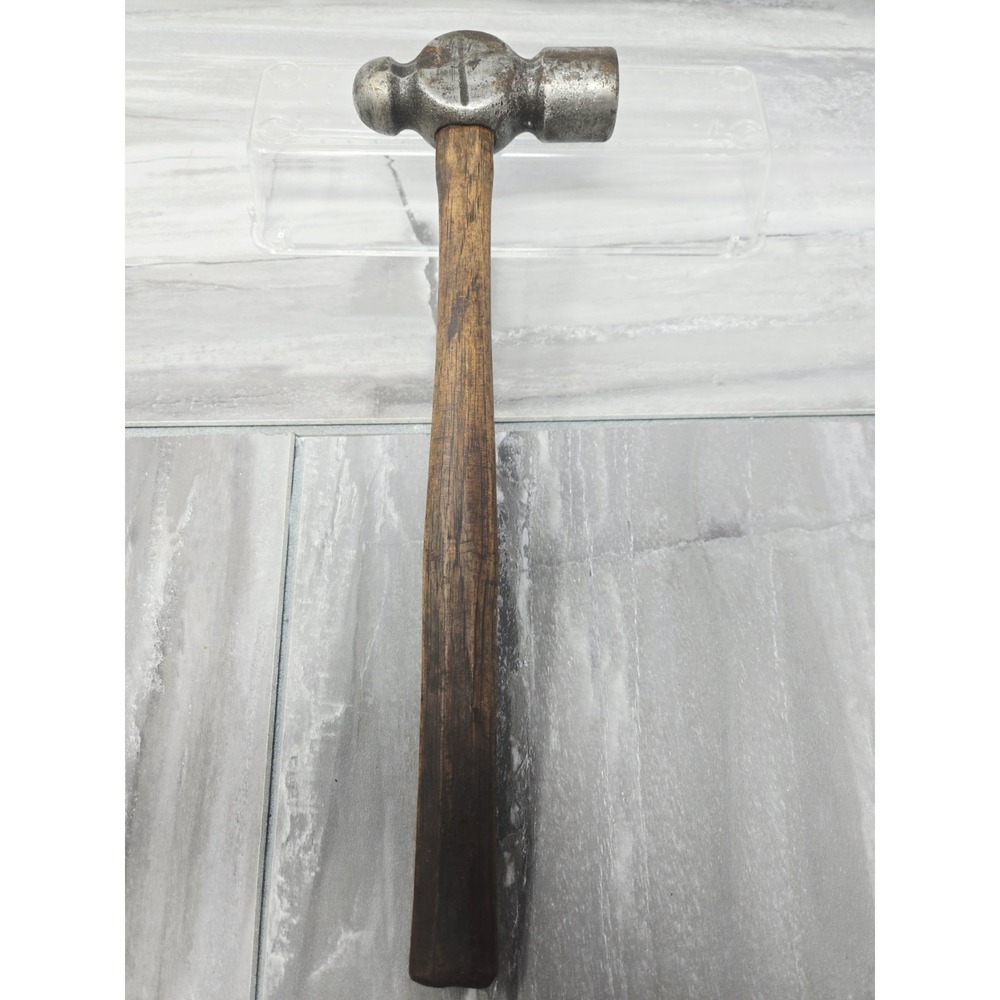 Antique Vintage Ball Pien Peen Hammer Woodworking  Unmarked Handmade‎ Handle